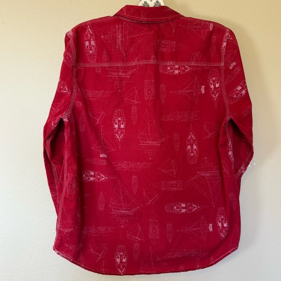 Ralph Lauren USRL Womens Marine‎ Shirt Small Red Sail Boats Nautical Size Large - Picture 3 of 7